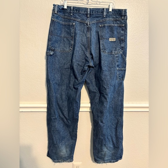 Wrangler Men’s Carpenter Jeans w/ Distressed Hems Size 38x32 - Picture 5 of 7